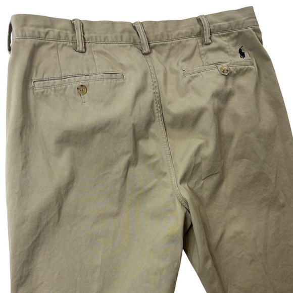 Polo Ralph Lauren Chino Pants Mens 36 x 32 Khaki Cotton Casual Pony Classic Fit - Picture 8 of 10